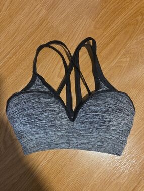Fruit of the Loom Gray Heather Strappy Sports Bra